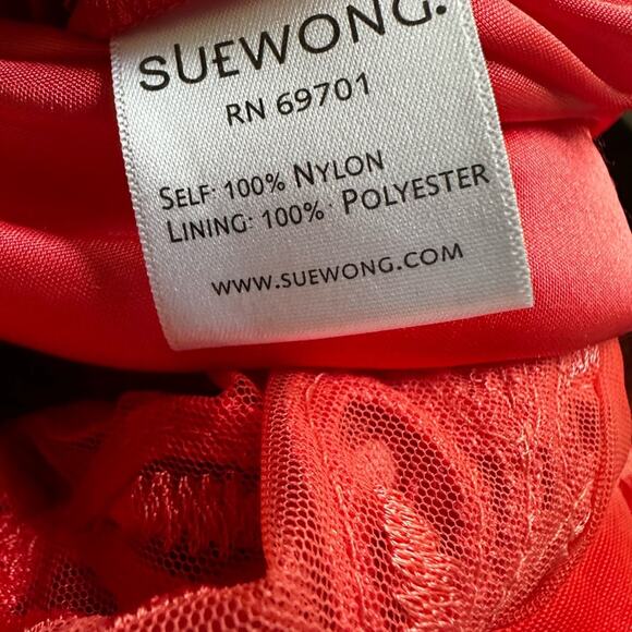 Sue Wong Bateau Ribbon Embroidered Cocktail Dress Style C3535 Preppy Wedding - Picture 7 of 7